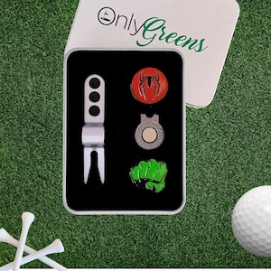 Scotty Divot Tool & Ball Marker Gift Set - Spider-Man | Hulk | Complete in Gift Tin