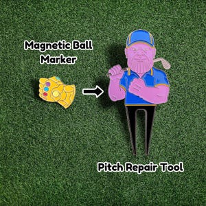 Gauntlet Golfer - Golf Divot Tool and Ball Marker Set - Premium Repair Tool with Magnetic Marker & Hat Clip - Ideal Gift for Golfers