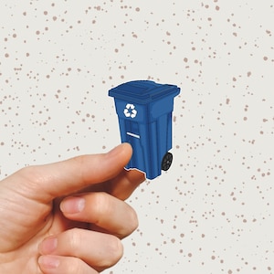 Recycling / Trash Can Waterproof Vinyl Sticker / MegWildDesigns / Personalize Your Water Bottle/Planner/Computer / Die Cut / Animal