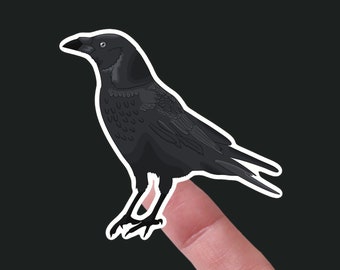 3&quot; Crow Waterproof Sticker for Water Bottle, Laptop, Phone, Helmet, Car