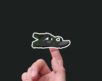 Chaco Adventure Sandal Sticker - Waterproof, 2" Wide - Ideal for Water Bottle, Laptop, Phone, Car, Helmet, Skateboard, Notebook, Planner