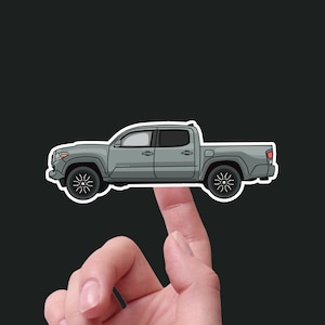 Toyota Tacoma Adventure Truck Sticker - Waterproof, 3" Wide - Ideal for Water Bottle, Laptop, Phone, Helmet, Notebook, Planner