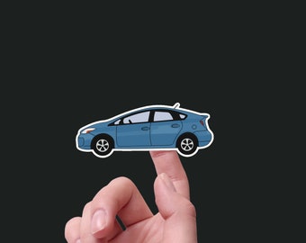Prius Car Sticker - Waterproof, 3" Wide - Ideal for Water Bottle, Laptop, Phone, Helmet, Notebook, Planner