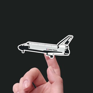 3" Atlantis Detached Space Shuttle Waterproof Sticker for Water Bottle, Laptop, Phone, Helmet, Car