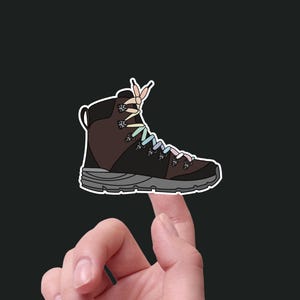 Hiking Shoe Queer Pride - Waterproof Vinyl Sticker