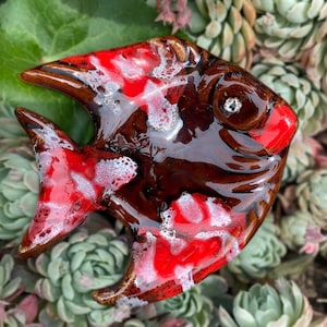 French vintage ceramic pottery fish design Vallauris