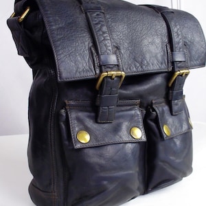 Bolsa carteiro colonial Belstaff 553 de couro vintage