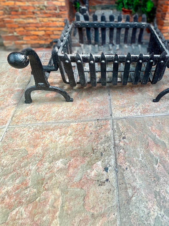 Quality Pair of W. L. Loth Brass and Wrought Iron Andirons Quality Pair of W. L. Loth Brass and Wrought Iron Andirons