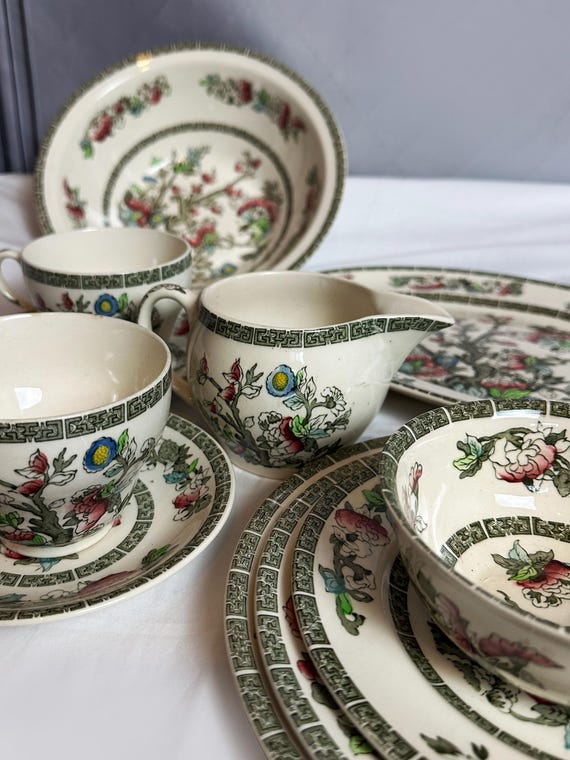Vintage Johnson Brothers Indian Tree Dishes: Staffordshire Floral