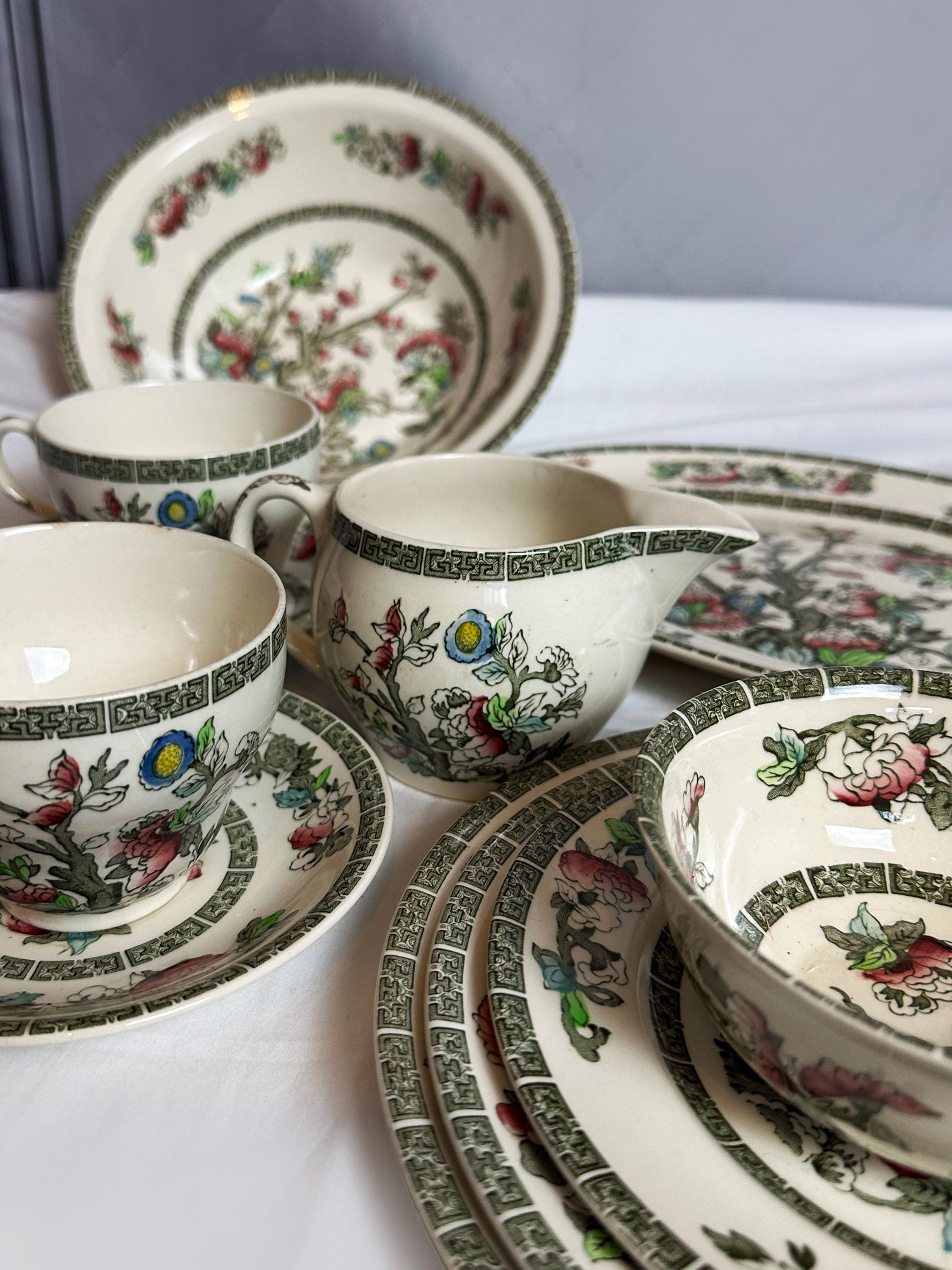 Vintage Johnson Brothers Indian Tree Dishes: Staffordshire Floral