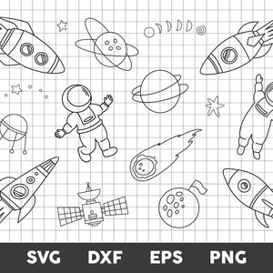 Space svg, Planets svg, line svg, Commercial use