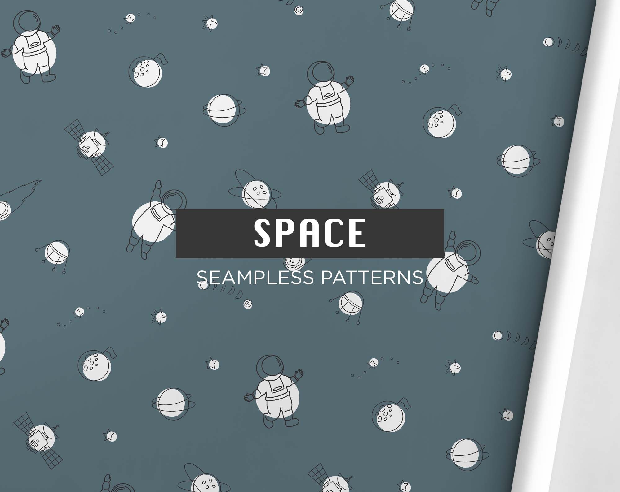 Pattern Space Paper Space Digital Paper, Space Seamless Pattern, Scrapbook Paper ...