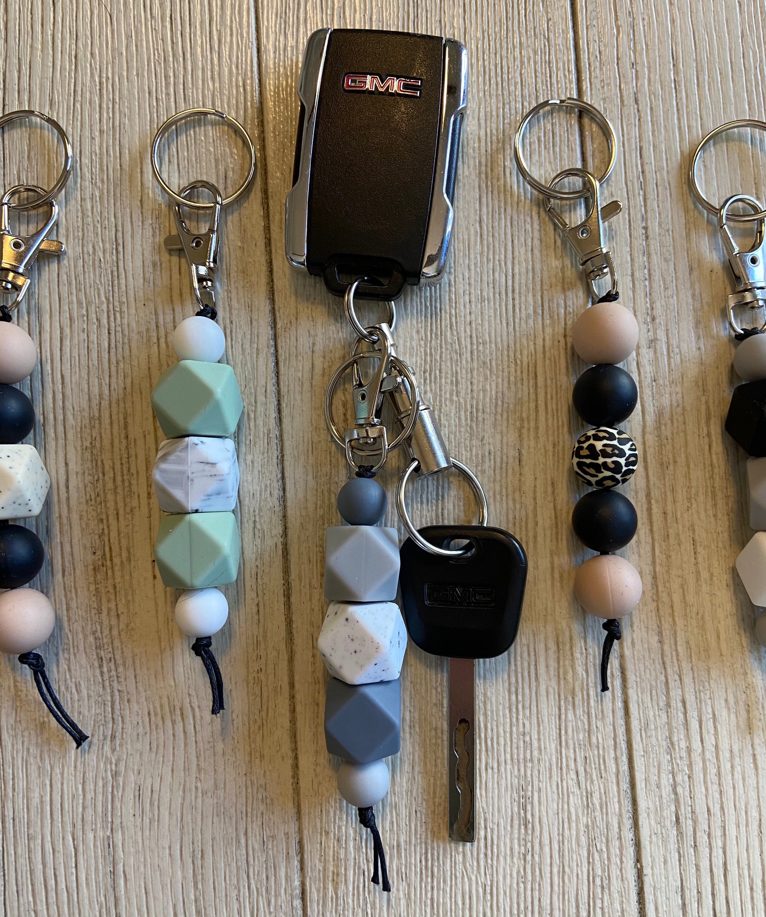 Silicone Beaded Keychain Etsy