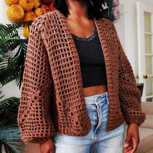 Hex 2 Crochet Cardigan Pattern | Oversized Sweater, Video Tutorial (PDF Download)
