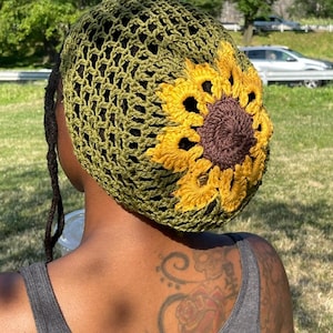 Patrón de gorro de ganchillo para rastas / Gorro holgado para principiantes / Gorro apto para rastas / Estilo protector / Descarga en PDF