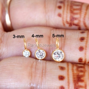 AA Moissanite Charm, Moissanite Charm, 18k Solid Gold Charm, Gold Charm, Charm Pendant, Charm Necklace, Handmade Gold Charm