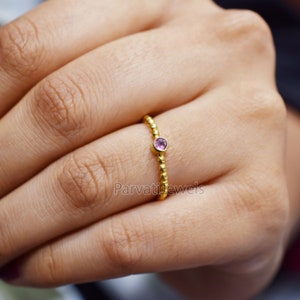 Natural Pink Tourmaline Gold Ring, Tourmaline Gold Ring,14k & 18K Solid Gold Tourmaline Ring, Handmade Gold Ring, Tourmaline Engagement Ring