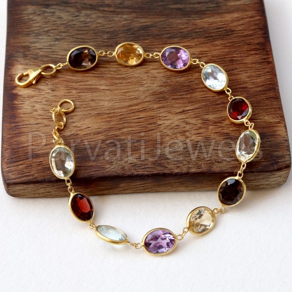 Gemstone outlet bracelet gold
