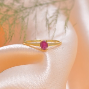 Natural Ruby Eternity Band Ring, Solid 18k Gold Ruby Ring, Handmade Ring, Ruby Ring, July Birthstone Ring, Genuine Ruby Ring, 18K Gold Ring,
