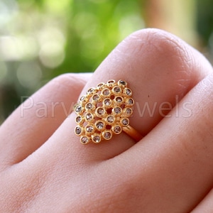 Diamond Ring, Diamond Gold Ring, 18k Solid Gold Diamond Ring, Handmade Gold Ring, Diamond Engagement Ring, Wedding Diamond Ring