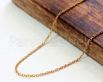 K18 Yellow Gold Chain.solid Gold Necklace.fine Art Gold Chain.gold