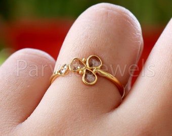 Diamond Ring, Diamond Gold Ring, 18k Solid Gold Diamond Ring, Handmade Gold Ring, Diamond Engagement Ring, Wedding Diamond Ring,