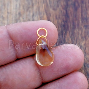 Ciondolo in topazio fumé, ciondolo in oro massiccio 18k, ciondolo in topazio fumé naturale, ciondolo in oro, ciondolo pendente, collana con ciondolo, ciondolo in oro fatto a mano