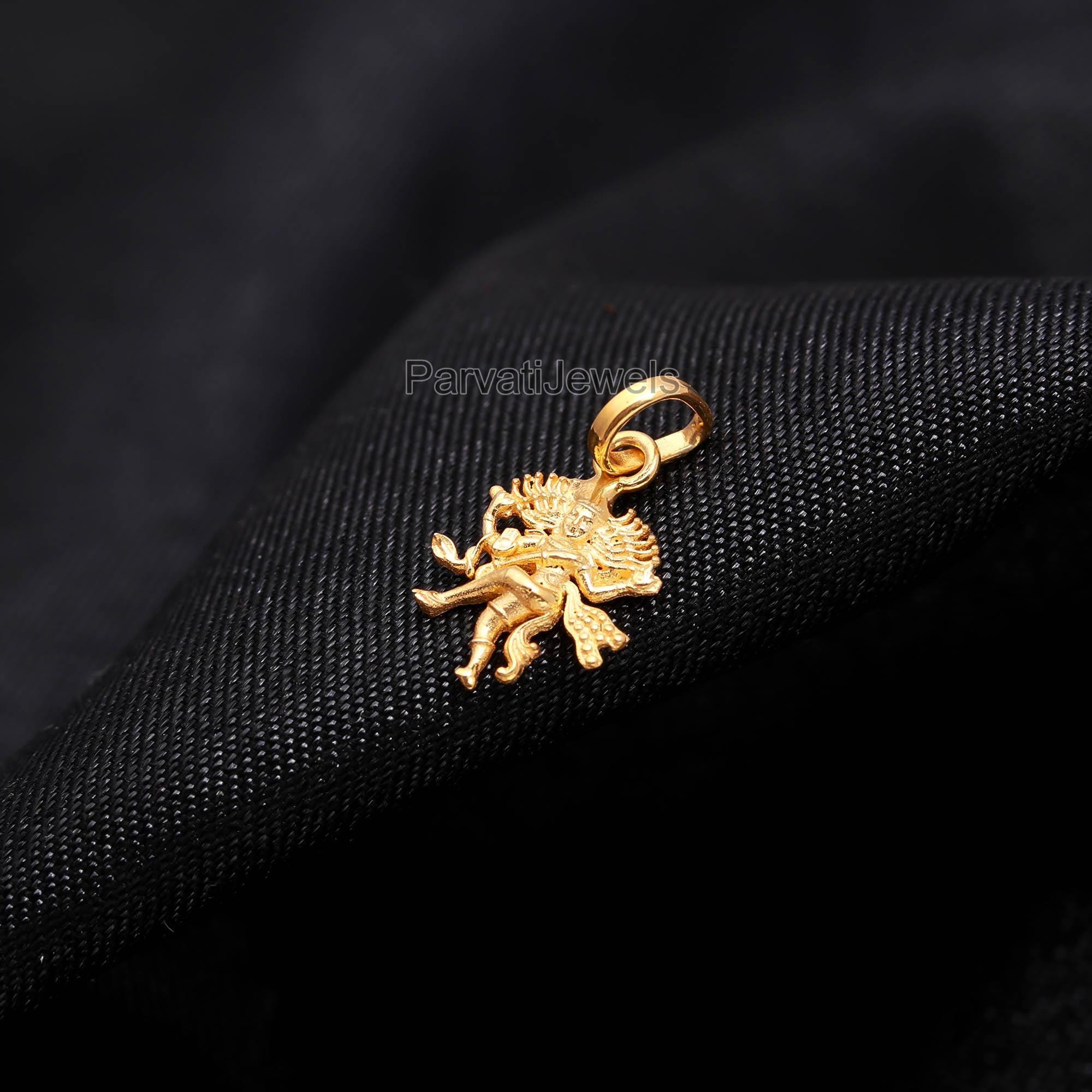 18k Solid Gold Dancing Shiva Charm, Nataraja Pendant, Handmade - Etsy