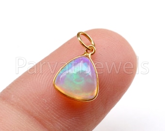 Ethiopian Opal Charm, 18k Solid Gold Charm, Opal Charm, Gold Charm, Charm Necklace, Charm Pendant, Handmade Gold Charm, Gold Charms