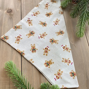 Gingerbread Dog Bandana, Over The Collar Bandana, Christmas Dog, Cat Bandana, Pet Accessories, Holiday Gift For Pets, Slip On Bandana