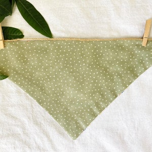 Green Dog Bandana, Over The Collar Dog Bandana, Traditional Tie, Scarf, Pet Accessories, Cat Bandana, Gift For Pets, Slip On Bandana