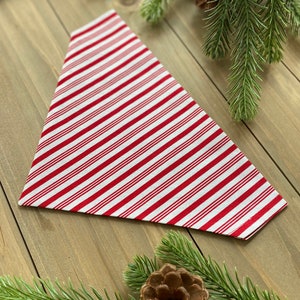 Candy Cane Dog Bandana, Over The Collar Bandana, Christmas Dog, Cat Bandana, Pet Accessories, Holiday Gift For Pets, Slip On Bandana