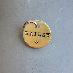 Personalized Pet Tag for Dog and Cat – Engraved Dog ID Tag – Dog Name Tags – Funny Dog Tag – Kitten Play Collar – Cat Tag – Brass - Pet Gift