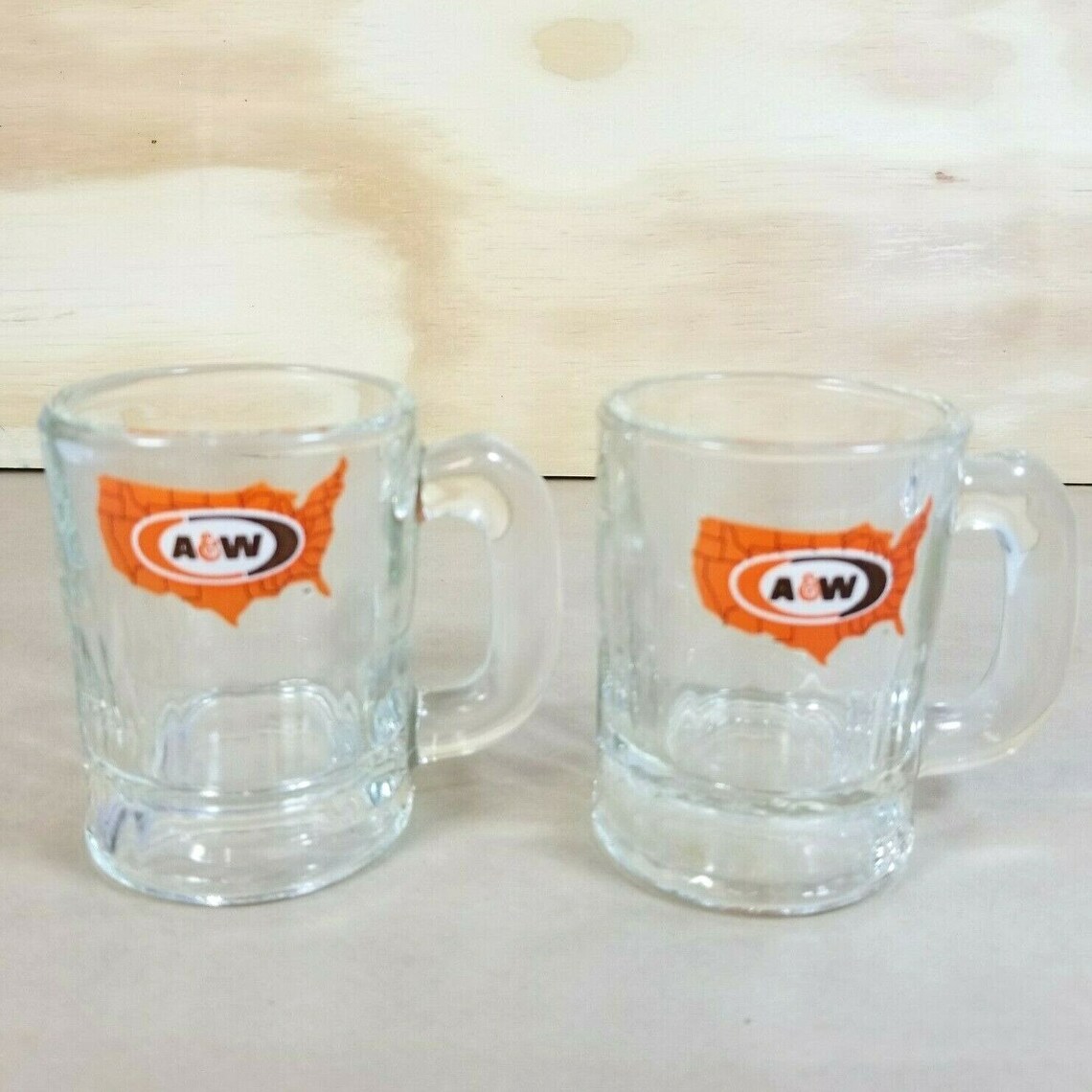 A&W Root Beer Mugs with USA Logo Small Mini Sampler Size Etsy