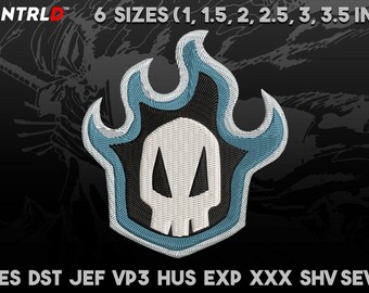 Bleach Hollow Logo Skull Anime Embroidery Design - Etsy