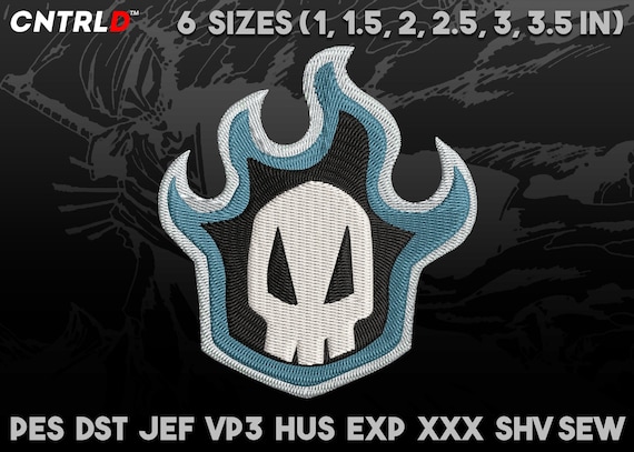 Bleach Hollow Logo Skull 2 Anime Embroidery Design - Etsy