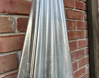SILVER SPANDEX FABRIC - Silver Stretch Fabric - 4way Stretch Spandex Fabric - Dancewear Fabric - Chrome Fabric - Fashion Fabric