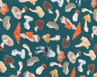 Katoenen stof met paddenstoelenprint - Timeless Treasures - op maat knippen