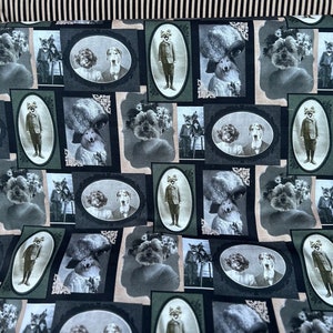 COTTON PRINT FABRIC - Vintage Dog Portrait Print Fabric by the yard - Cute Dogs Cotton Print Fabric - Fabric by the Yard - Fabric Stash