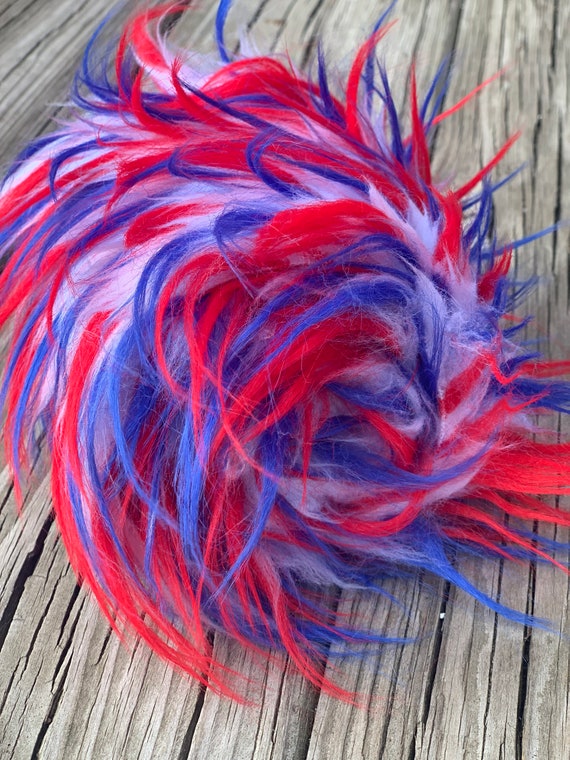 Buy FAUX FUR TRIM Red White Blue Spiked Precut Faux Fur Trim by the Yard Fur for Slides Fur Craft Supply Decorating Trim Diy Crocs Online in India Etsy