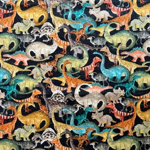 COTTON PRINT FABRIC- Dinosaurs Print Fabric - Craft Fabric by the Yard - Fabric stash - Quilting fabric