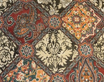 Vintage Print Spandex Fabric: 4-Way Stretch Cut & Sew Supply