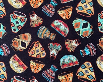 AFRICAN PRINT FABRIC - Timeless Treasures African Pottery Print Fabric by the yard - Cotton Print Fabric by the Yard - Quilting Fabric