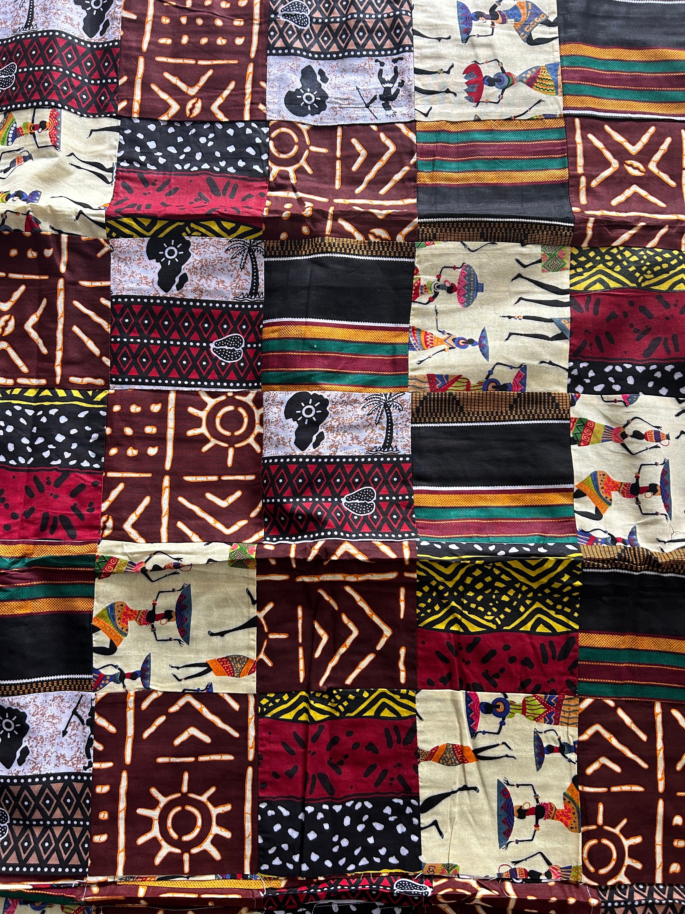 African Print Cotton Fabric: Patchwork Quilted Fabric by the Yard - Etsy