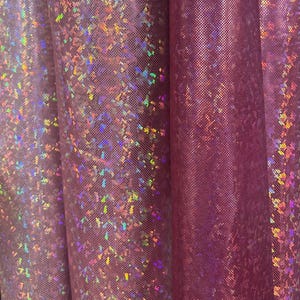 HOLOGRAM SPANDEX FABRIC - Solid Color Holographic Spandex Fabric - 4 way Stretch Holographic Fabric in Solid Colors - Refective Fabric