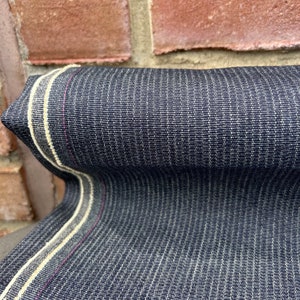 Pinstripe Denim Fabric: Medium Weight Blue Denim - DIY Craft Supply