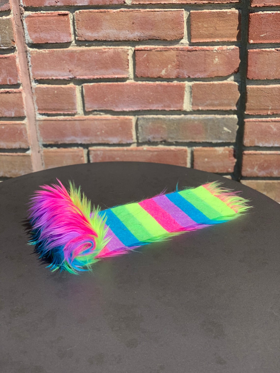 FAUX FUR TRIM Rainbow fur trim by the yard Fur for slides Etsy