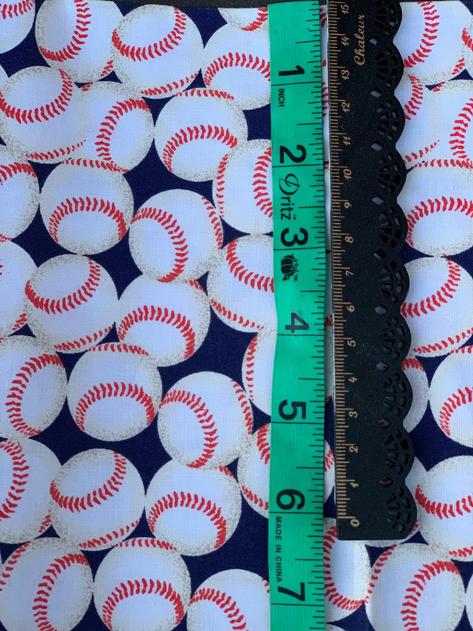 BASEBALL PRINT FABRIC Baseballs on Blue Cotton Print Fabric Etsy