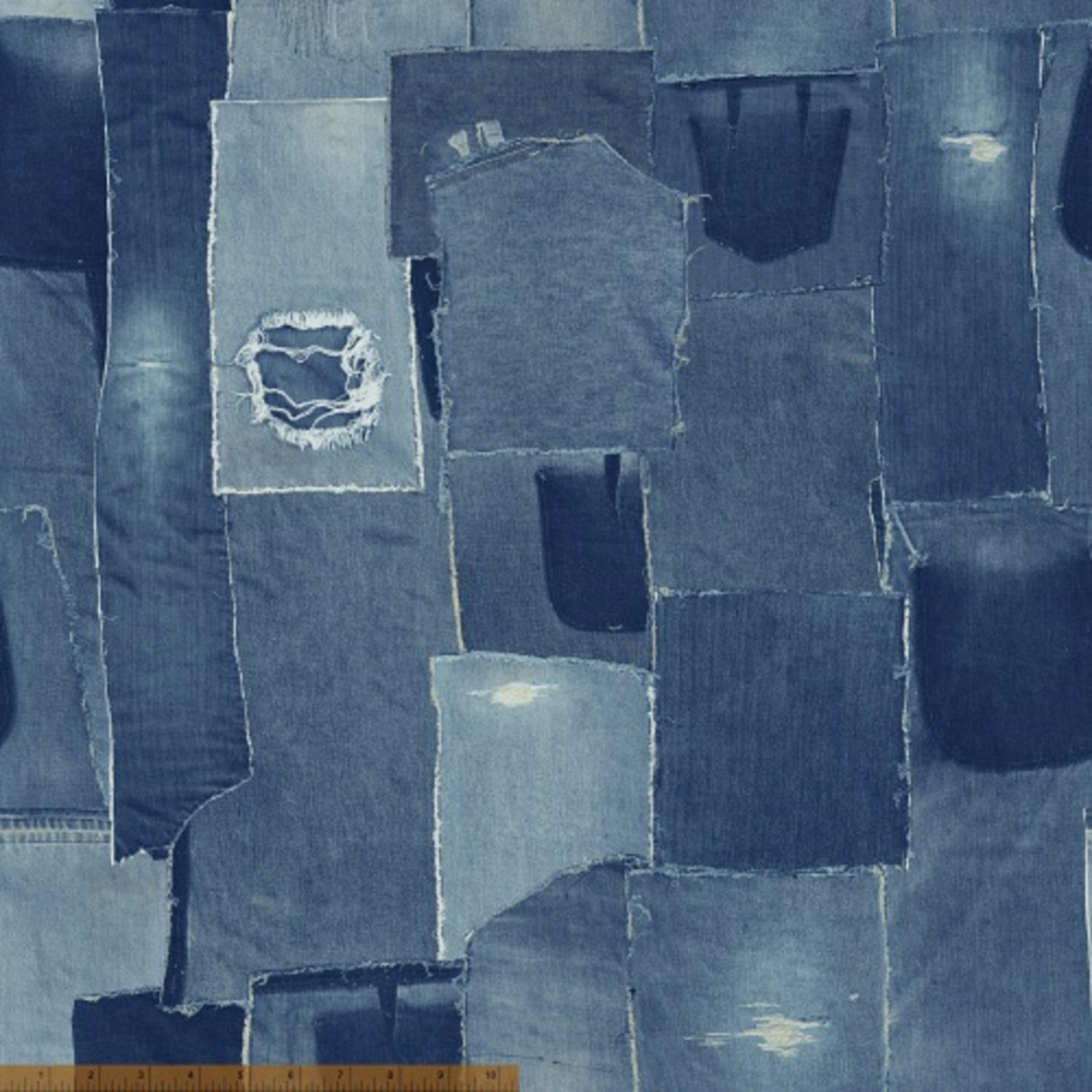 BLUE DENIM FABRIC Quilting Fabric Windham Fabrics By Yard Etsy