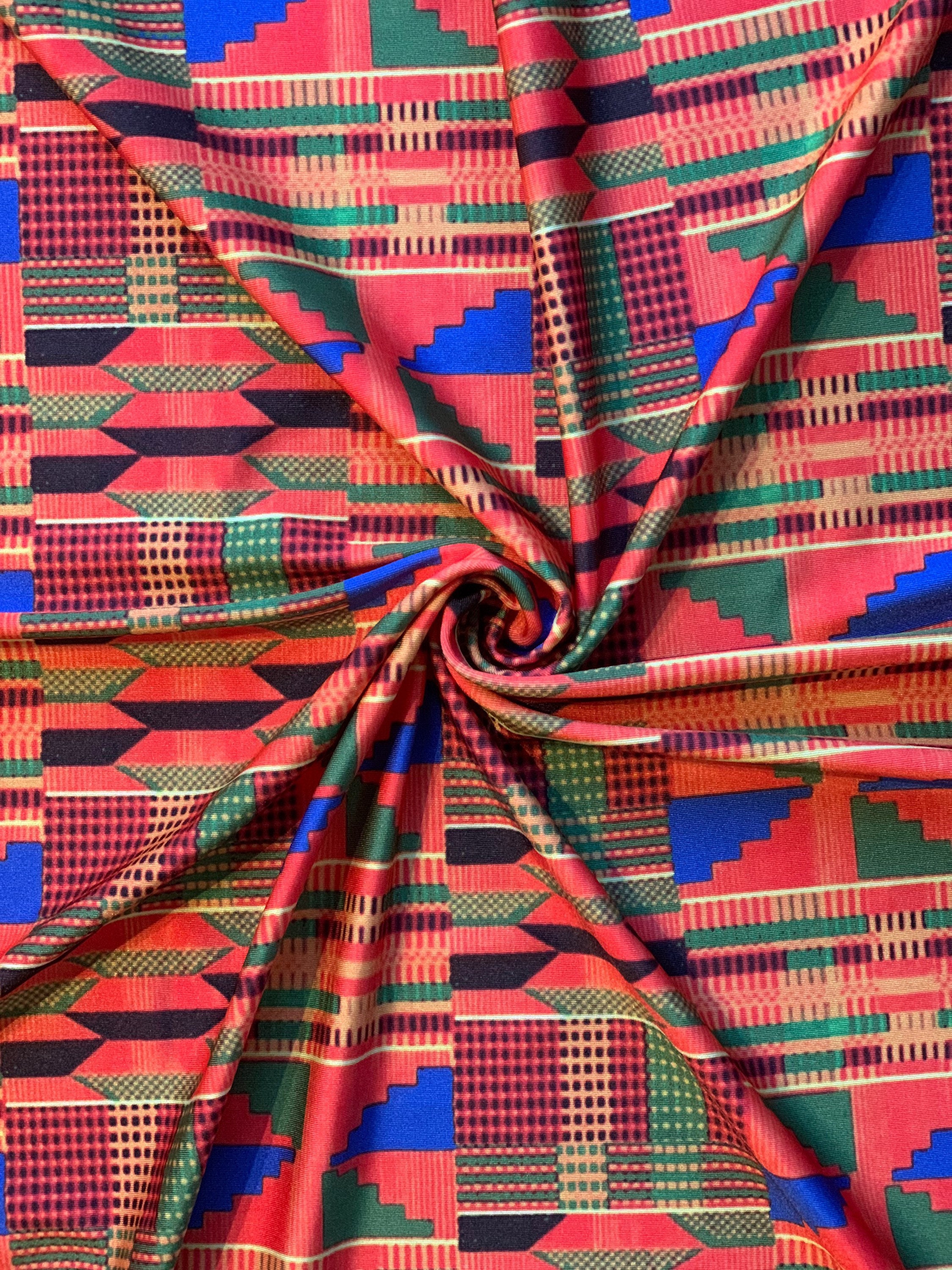 Kente Cloth Pattern Traditional African Rug by Azure Designs